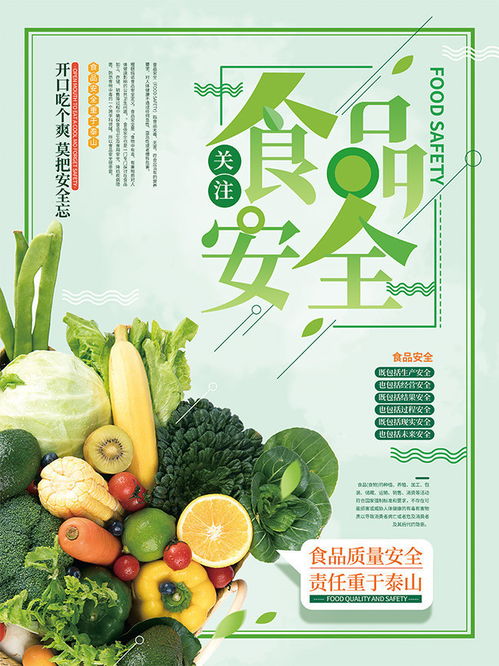 關(guān)注食品安全簡約海報(bào)
